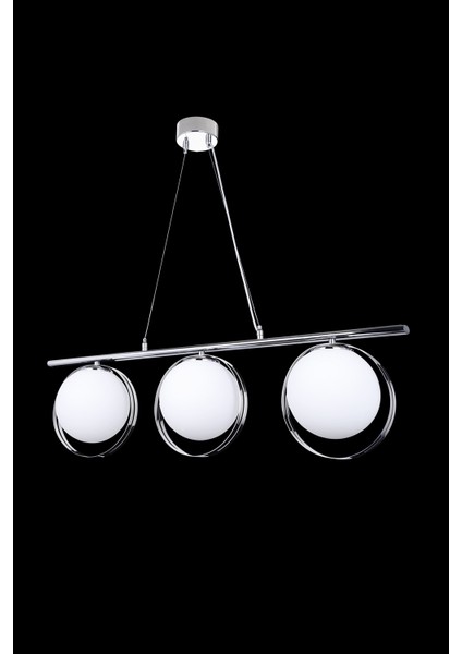 AV-65005-3KY Krom Kaplama Modern Avize E27 Metal Cam 84x23cm fırsatları