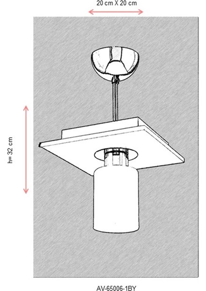 AV-65006-1BY Beyaz Boyalı Modern Avize E14 Ahşap 20x20cm indirimleri