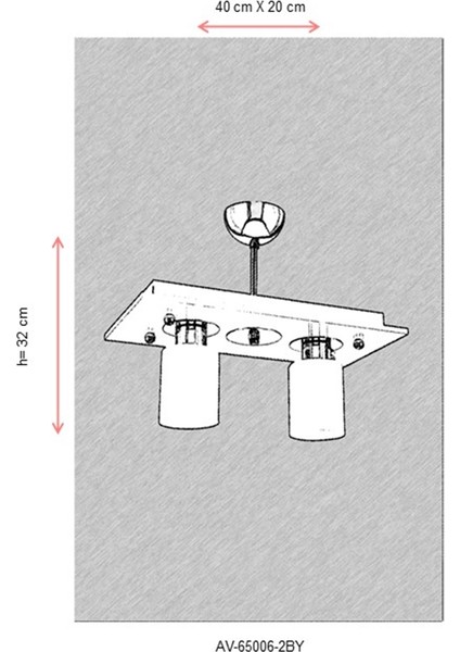 AV-65006-2BY Beyaz Boyalı Modern Avize E14 Ahşap 40x20cm indirimleri