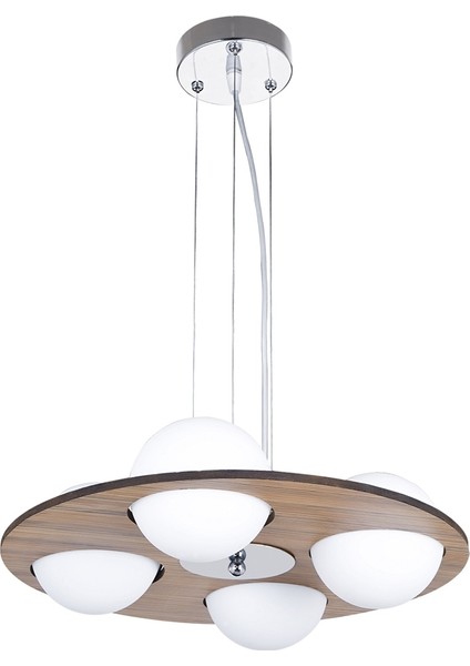 AV-65013-4KK Kahverengi Boyalı Modern Avize E14 Ahşap 45cm fırsatları