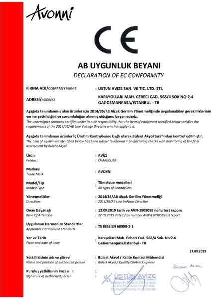 AR-65185-3Y-BSY Siyah Boyalı Modern Avize E27 Metal Cam 50x12cm