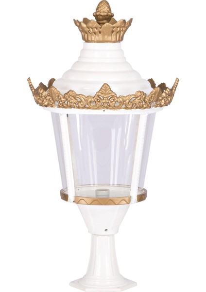 BSU-68008-BBY Beyaz/Sarı Boyalı Dış Mekan Aydınlatma E27 Aluminyum Akrilik Cam 50cm fiyatları