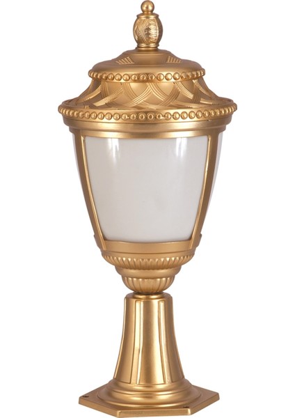 BSU-68042-BSA-KOP Sarı Boyalı Dış Mekan Aydınlatma E27 Aluminyum Polikarbon Cam 28cm