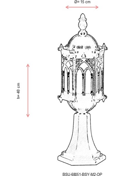 BSU-68051-BSY-M2-OP Siyah Boyalı Dış Mekan Aydınlatma E27 Aluminyum Polikarbon Cam 15cm modelleri