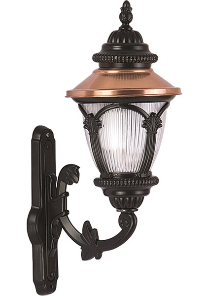 BAP-68057-BSY-M2 Kahverengi/Siyah Boyalı Dış Mekan Aydınlatma E27 Aluminyum Polikarbon Cam 38x25cm fiyatları