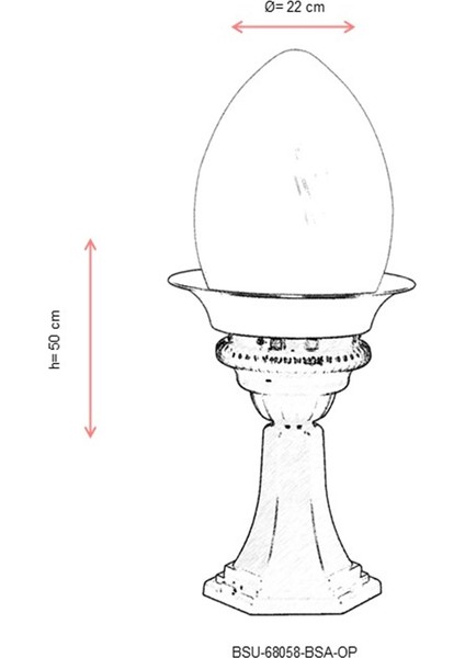BSU-68058-BSA-OP Sarı/Siyah Boyalı Dış Mekan Aydınlatma E27 Aluminyum Akrilik Cam 22cm modelleri