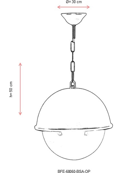 BFE-68060-BSA-OP Sarı Boyalı Dış Mekan Aydınlatma E27 Aluminyum Polikarbon Cam 30cm