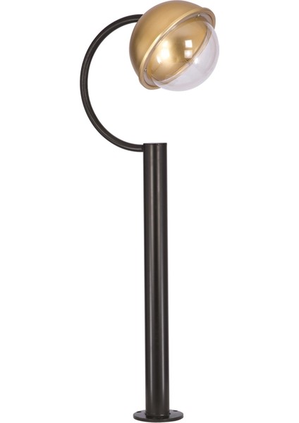 BSU-68060-BSY-M2 Sarı/Siyah Boyalı Dış Mekan Aydınlatma E27 Aluminyum Polikarbon Cam 45cm