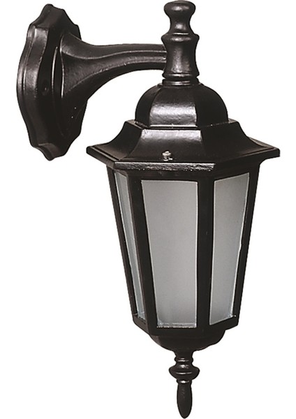 BAP-68061-BSY-M2-OP Siyah Boyalı Dış Mekan Aydınlatma E27 Aluminyum Cam 25x20cm