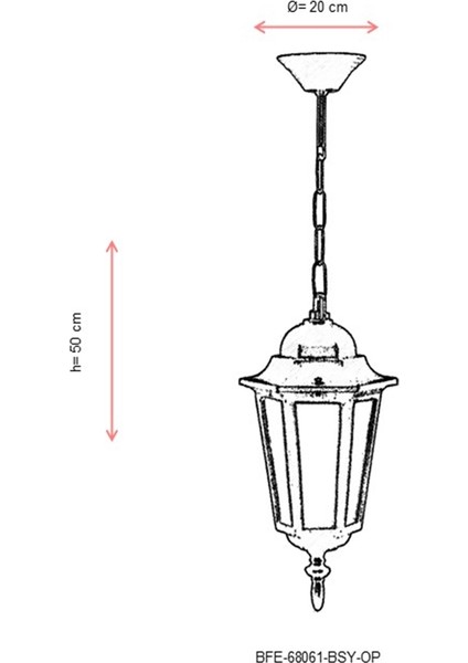 BFE-68061-BSY-OP Siyah Boyalı Dış Mekan Aydınlatma E27 Aluminyum Cam 20cm modelleri