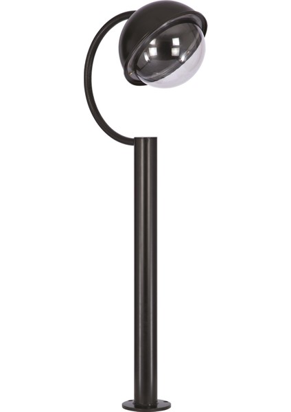 BSU-68064-BSY-M2 Siyah Boyalı Dış Mekan Aydınlatma E27 Aluminyum Döküm Dip Polikarbon Cam 45cm