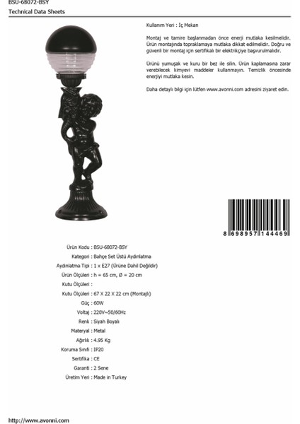 BSU-68072-BSY Siyah Boyalı Dış Mekan Aydınlatma E27 Aluminyum Akrilik Cam 20cm fırsatları