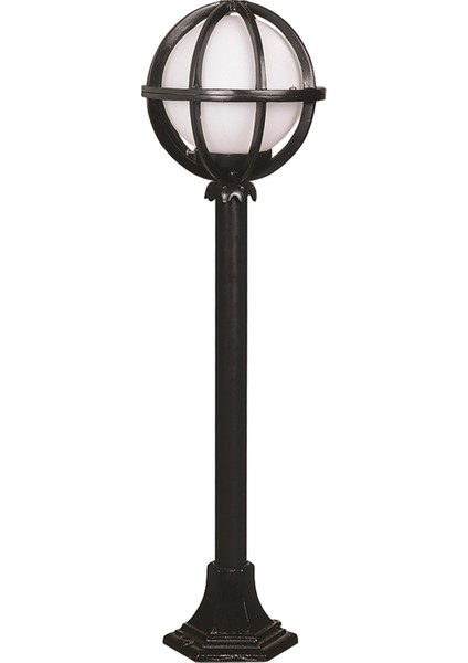 BSU-68079-BSY-M2-BOP Siyah Boyalı Dış Mekan Aydınlatma E27 Aluminyum Polietilen Cam 30cm