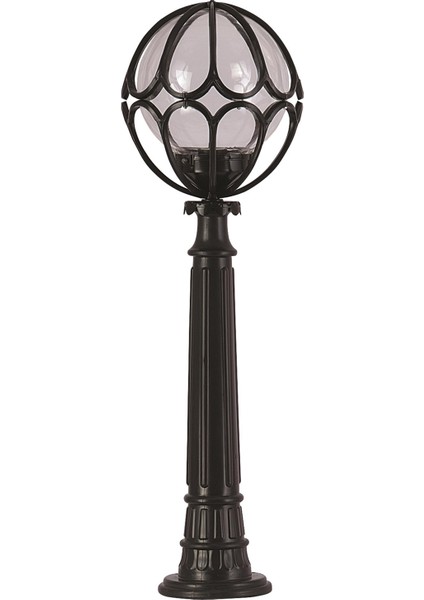 BSU-68081-BSY-M4-B Siyah Boyalı Dış Mekan Aydınlatma E27 ABS Akrilik Cam 30cm