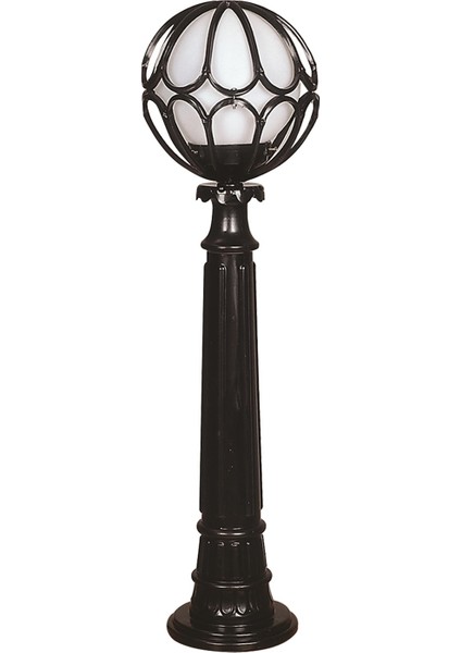 BSU-68081-BSY-M6-BOP Siyah Boyalı Dış Mekan Aydınlatma E27 ABS Polietilen Cam 23cm