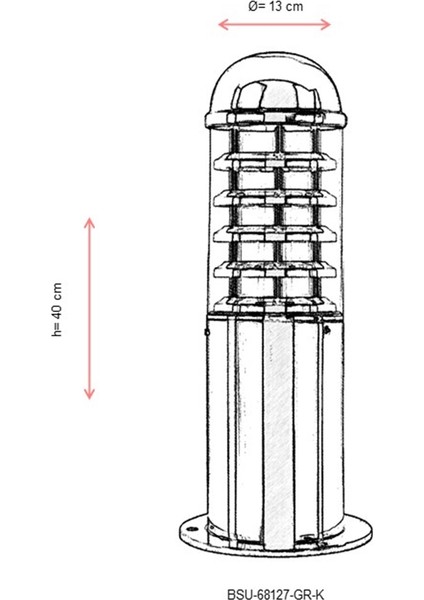 BSU-68127-GR-K Krom/Nikel Kaplama Dış Mekan Aydınlatma E27 Paslanmaz Çelik Polikarbon Cam 13cm modelleri