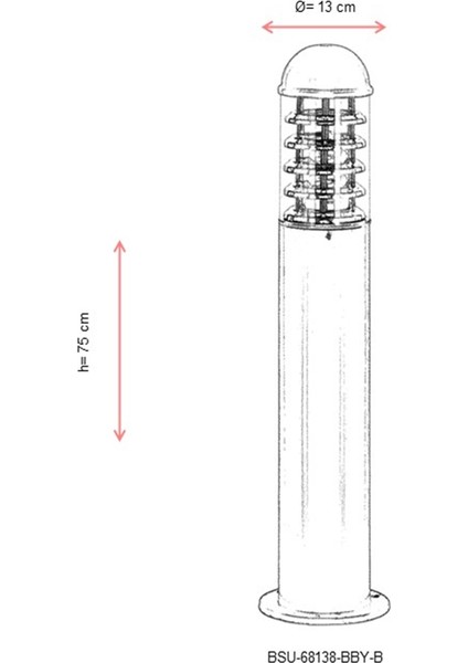 BSU-68138-BBY-B Beyaz Boyalı Dış Mekan Aydınlatma E27 Aluminyum Polikarbon 13cm modelleri