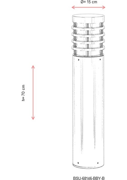 BSU-68146-BBY-B Beyaz Boyalı Dış Mekan Aydınlatma E27 Aluminyum Polikarbon Cam 15cm modelleri