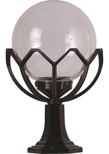 BSU-68155-BSY-M2-K Siyah Boyalı Dış Mekan Aydınlatma E27 ABS Akrilik/Polietilen Cam 35cm