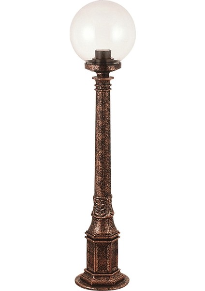 BSU-68160-BKR-M1-B Kahverengi Boyalı Dış Mekan Aydınlatma E27 ABS Akrilik Cam 20cm