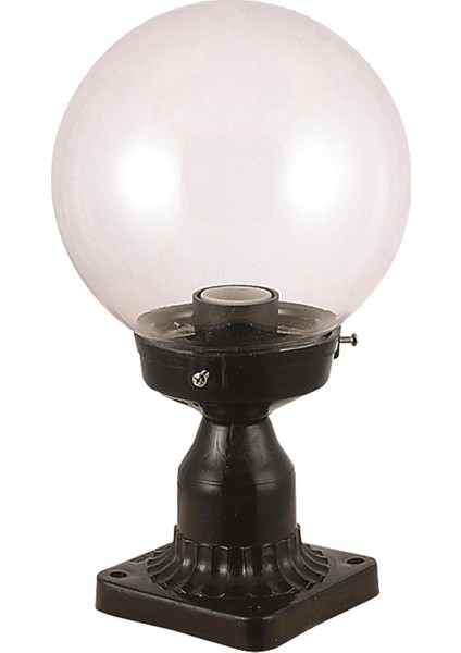 BSU-68160-BSY-M1-K Siyah Boyalı Dış Mekan Aydınlatma E27 ABS Akrilik Cam 20cm