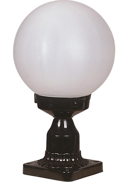 BSU-68160-BSY-M1KOP Siyah Boyalı Dış Mekan Aydınlatma E27 ABS Polietilen Cam 20cm