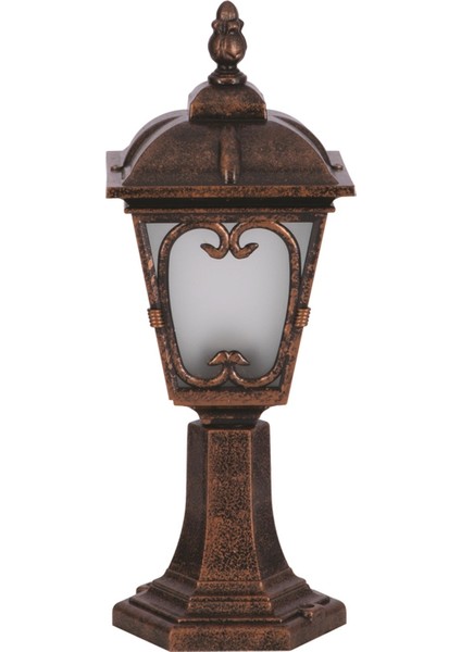 BSU-68181-BKR-K Kahverengi Boyalı Dış Mekan Aydınlatma E27 ABS Polikarbon Cam 20cm