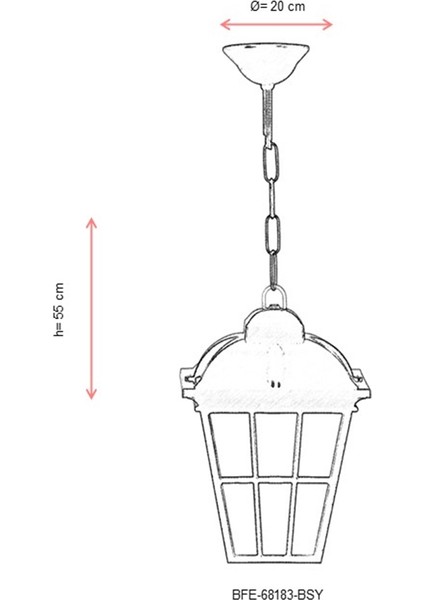 BFE-68183-BSY Siyah Boyalı Dış Mekan Aydınlatma E27 ABS Polikarbon Cam 20cm modelleri