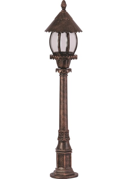 BSU-68184-BKR-B Kahverengi Boyalı Dış Mekan Aydınlatma E27 ABS Akrilik Cam 70x20cm