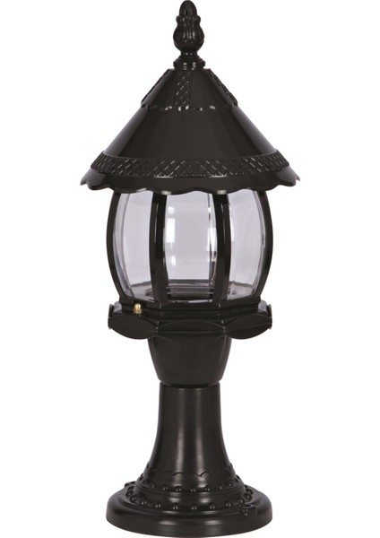 BSU-68184-BSY-K Siyah Boyalı Dış Mekan Aydınlatma E27 ABS Polikarbon Cam 20cm