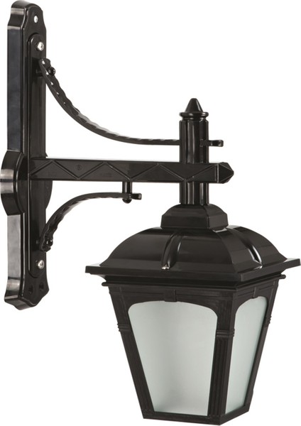 BAP-68185-BSY-M2 Siyah Boyalı Dış Mekan Aydınlatma E27 ABS Polikarbon Cam 40x20cm