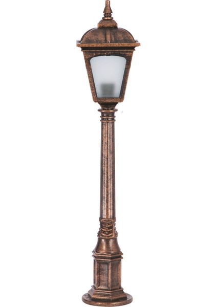 BSU-68185-BKR-M2-B Kahverengi Boyalı Dış Mekan Aydınlatma E27 ABS Polikarbon Cam 20cm