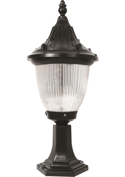 BSU-68186-BSY-M3-K Siyah Boyalı Dış Mekan Aydınlatma E27 ABS Polikarbon Cam 26cm