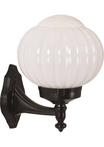 BAP-68187-BSY-M2 Siyah Boyalı Dış Mekan Aydınlatma E27 Aluminyum ABS Akrilik Cam 27x23cm