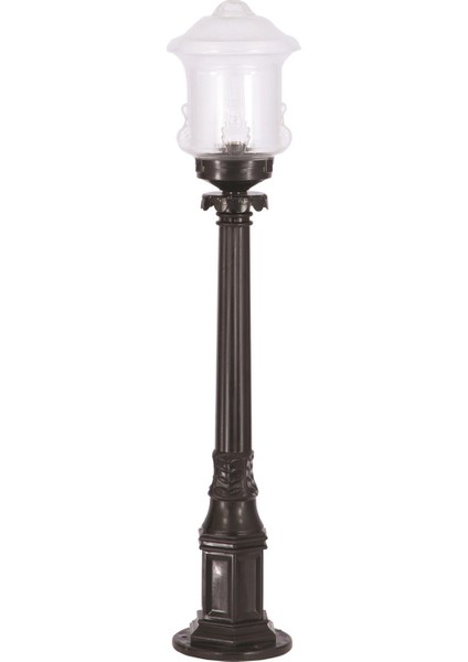BSU-68189-BSY-M3-B Siyah Boyalı Dış Mekan Aydınlatma E27 ABS Akrilik Cam 20cm