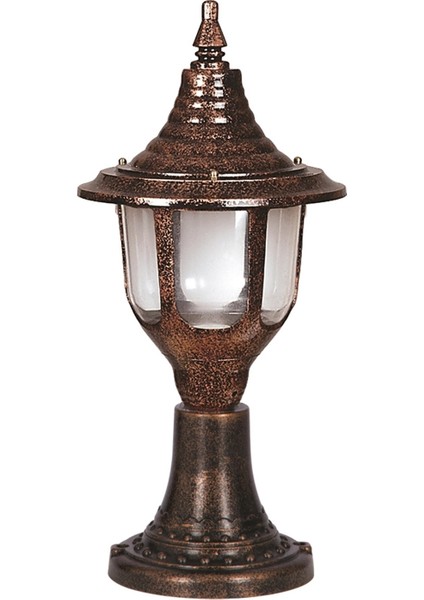 BSU-68190-BKR-K Kahverengi Boyalı Dış Mekan Aydınlatma E27 ABS Polikarbon Cam 24cm