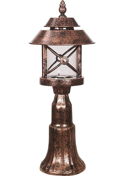 BSU-68199-BKR-K Kahverengi Boyalı Dış Mekan Aydınlatma E27 ABS Polikarbon Cam 26cm