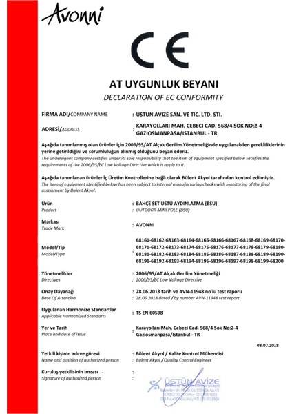 BSU-68199-BSY-B Siyah Boyalı Dış Mekan Aydınlatma E27 ABS Polikarbon Cam 26cm