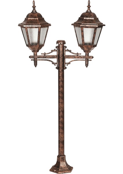 BSU-68206-2BKR Kahverengi Boyalı Dış Mekan Aydınlatma E27 ABS Polikarbon Cam 65x23cm