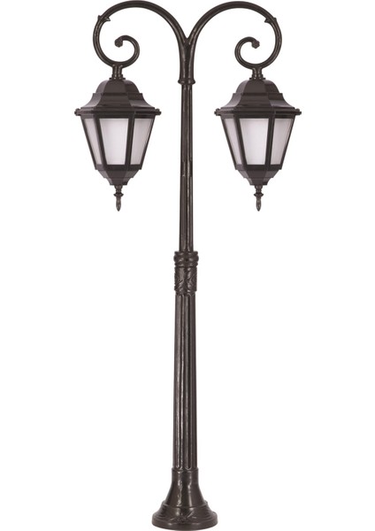 BSU-68206-2BSY Siyah Boyalı Dış Mekan Aydınlatma E27 Aluminyum ABS Polikarbon Cam 60x23cm