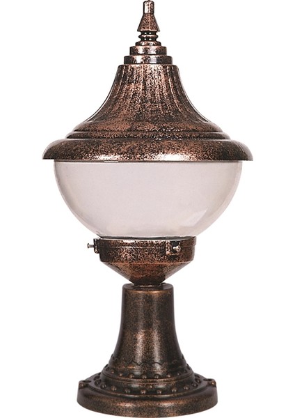 BSU-68207-BKR-M1 Kahverengi Boyalı Dış Mekan Aydınlatma E27 ABS Polikarbon Cam 27cm