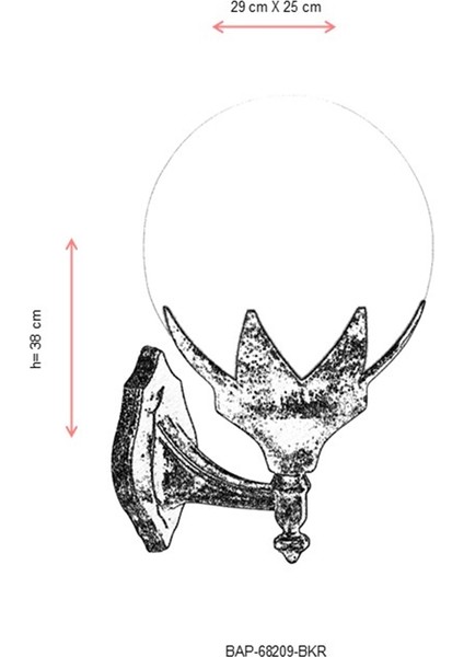 BAP-68209-BKR Kahverengi Boyalı Dış Mekan Aydınlatma E27 ABS Polietilen Cam 29x25cm modelleri