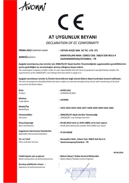 AV-1660-1BSY Siyah Boyalı Modern Avize E27 Metal Cam 30x15cm