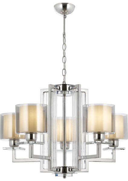 AV-60190-5K Krom Kaplama Modern Avize E27 Metal Cam 70cm