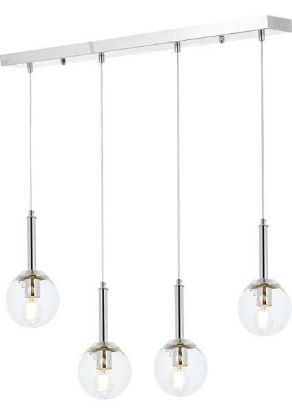 AV-60216-4KY Krom Kaplama Modern Avize E27 Metal Cam 70x13cm