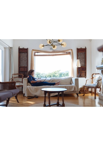 AV-60221-6E Eskitme Kaplama Modern Avize E27 Metal Cam 80cm