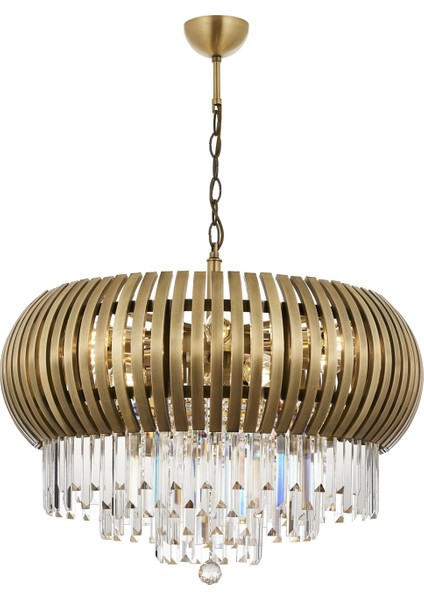 AV-60234-E75 Eskitme Kaplama Klasik Avize E27 Metal Cam Kristal 75cm fiyatları