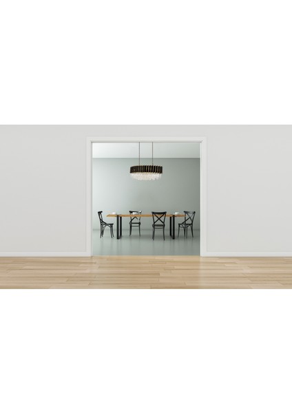 AV-60225-E110X35 Eskitme Kaplama Modern Avize E27 Metal Kristal 110x35cm