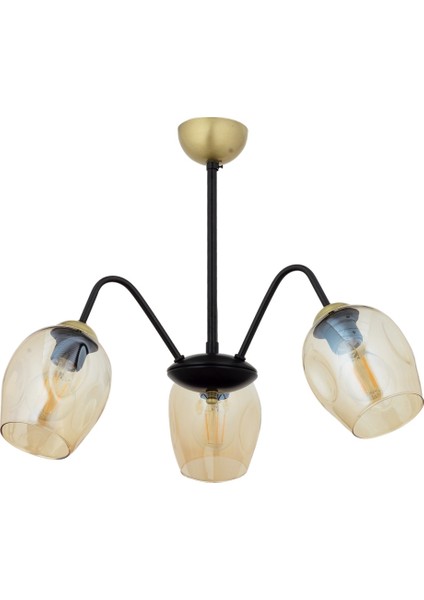 AV-65238-3BSY Siyah Boyalı Modern Avize E27 Metal Cam 60cm fiyatları