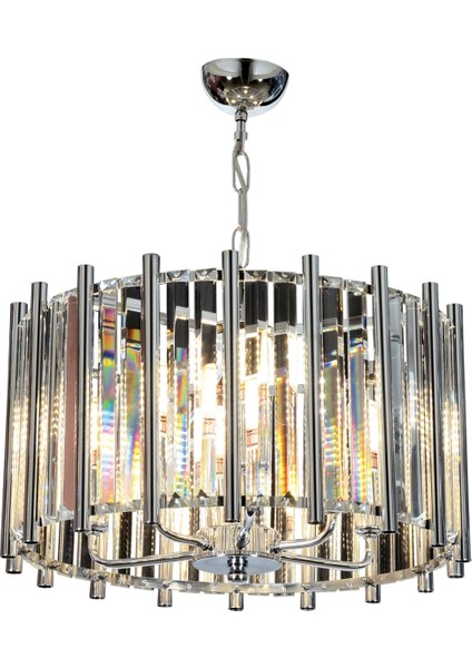 AV-65222-K45 Krom Kaplama Modern Avize E14 Metal Kristal 45cm